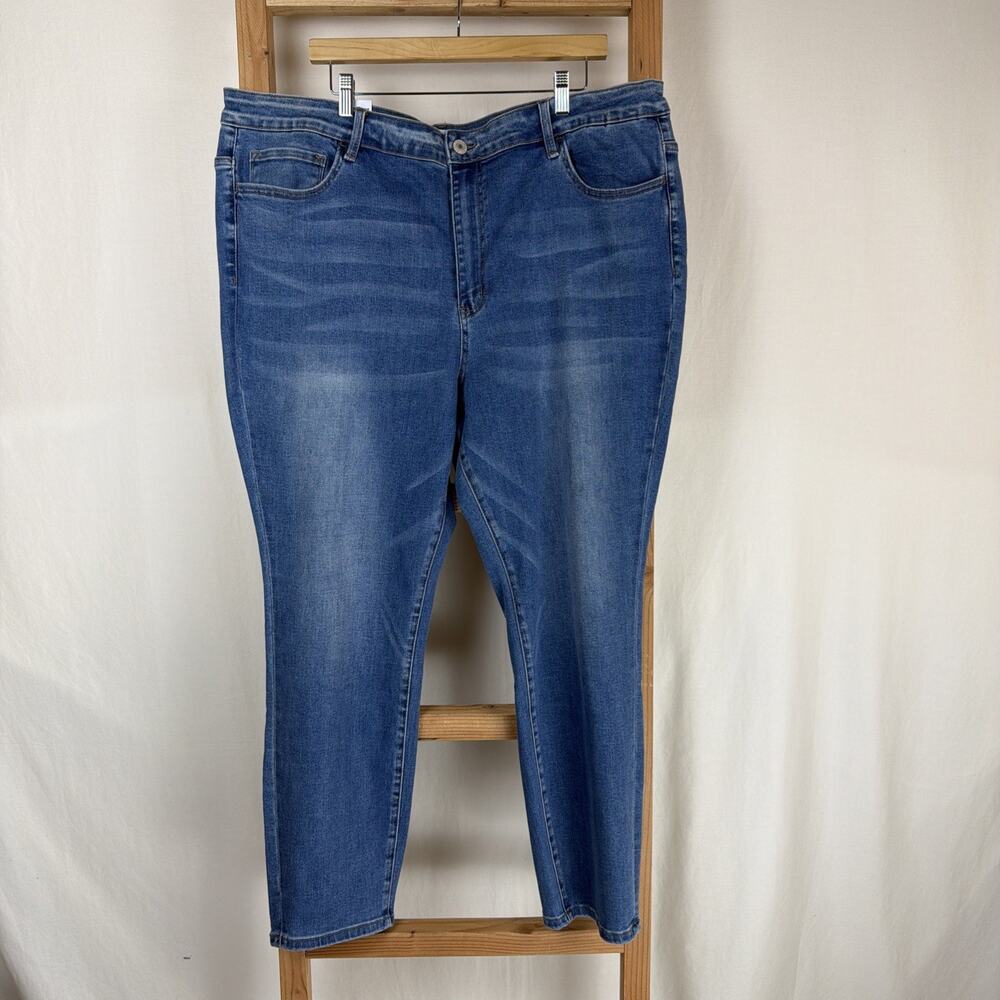 NWT Flying Monkey Vervet Haylie High Rise Blue Skinny Jeans #0884 Size 22